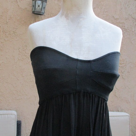 DVF ~ ASTI BLACK STRAPLESS DRESS ~ 4 ~ SILK FABRIC - Picture 6 of 9